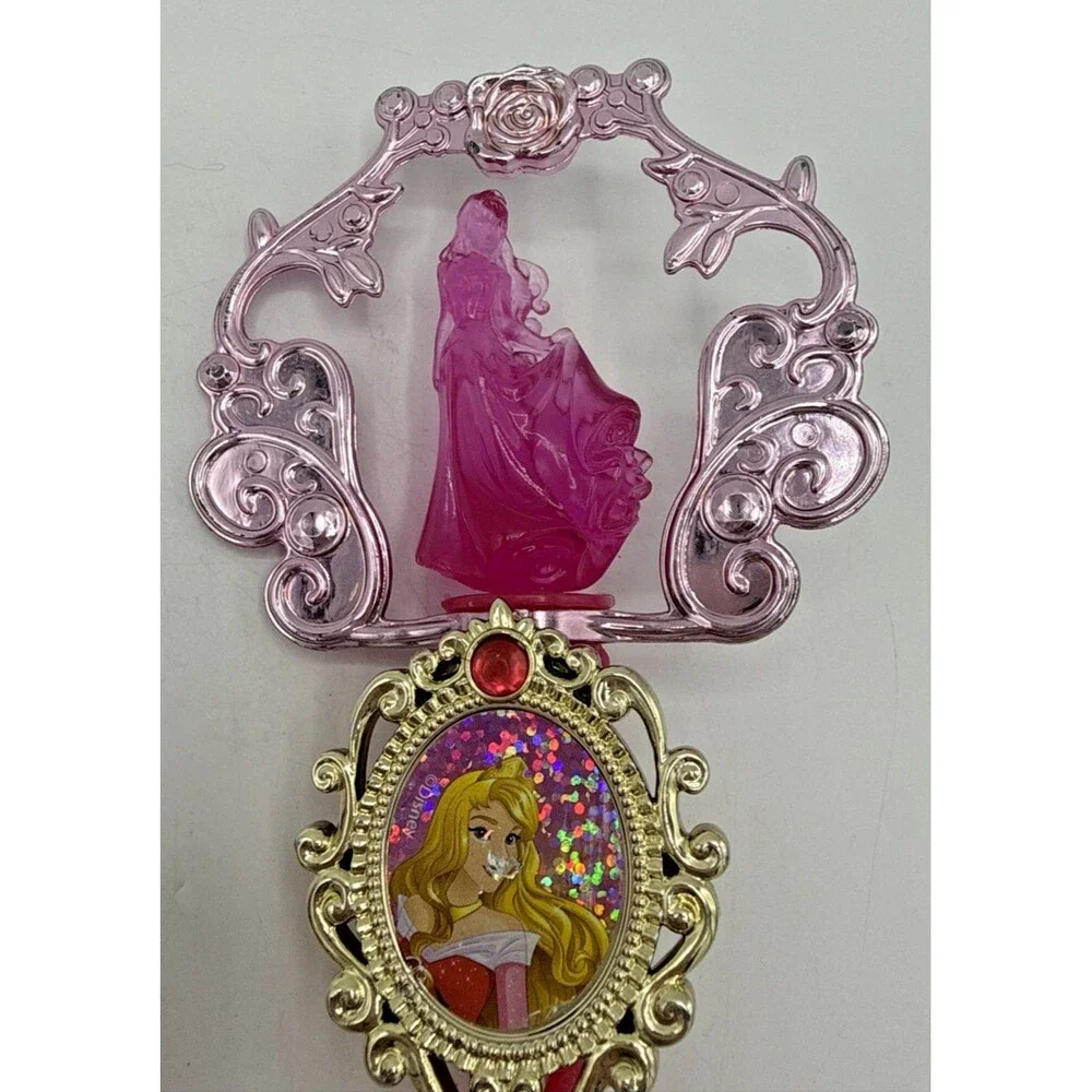 3 Disney Princess Ariel Belle Aurora Pretend Play Costume Scepter Wand 12” Turns